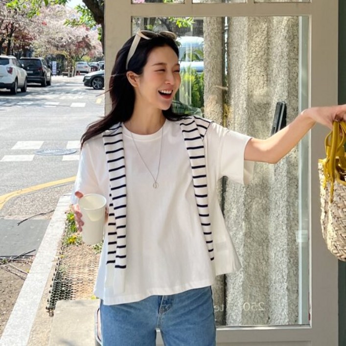 메이블루 카인 훌 반팔티 346378