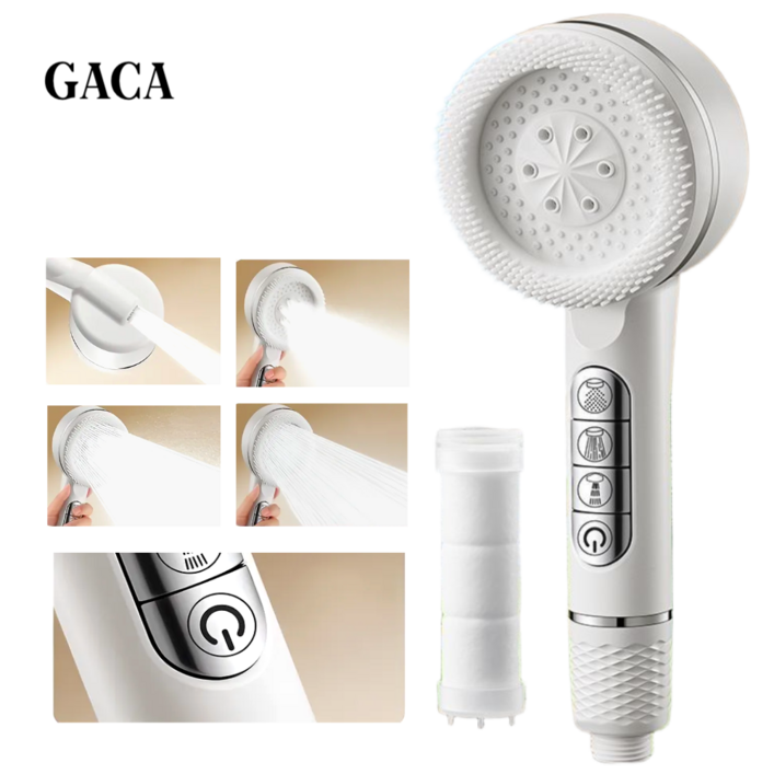 GACA 샤워기헤드 5단조절 온오프샤워기 수압상승 필터포함