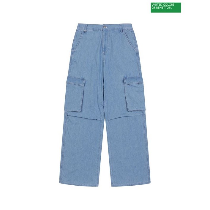 베네통 데님 카고 팬츠 4S 4DHJDF066