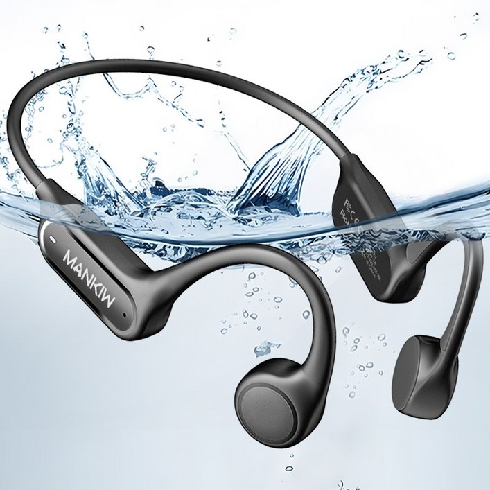 Mankiw맨큐 IPX8 방수 수영 골전도 이어폰 오픈 Swimming 내장 MP3모드 최신 블루투스 5.4