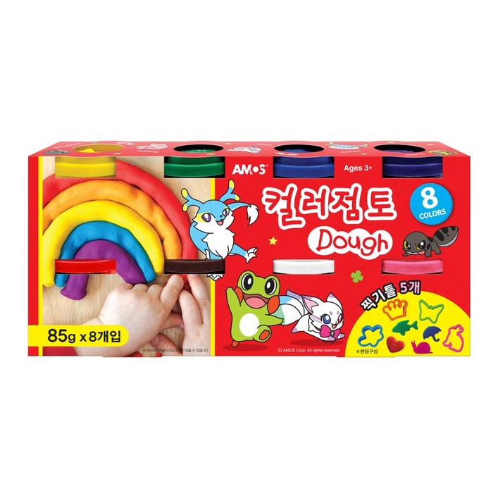 아모스 칼라점토 85g x 8종 세트, 혼합색상, 680g, 1세트
