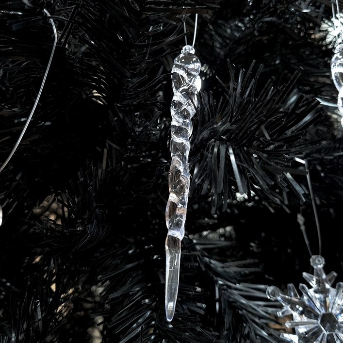 크리스마스 미니트리 오너먼트 나무 장식세트 가렌드 홈파티 눈꽃 고드름, 10개, 고드름