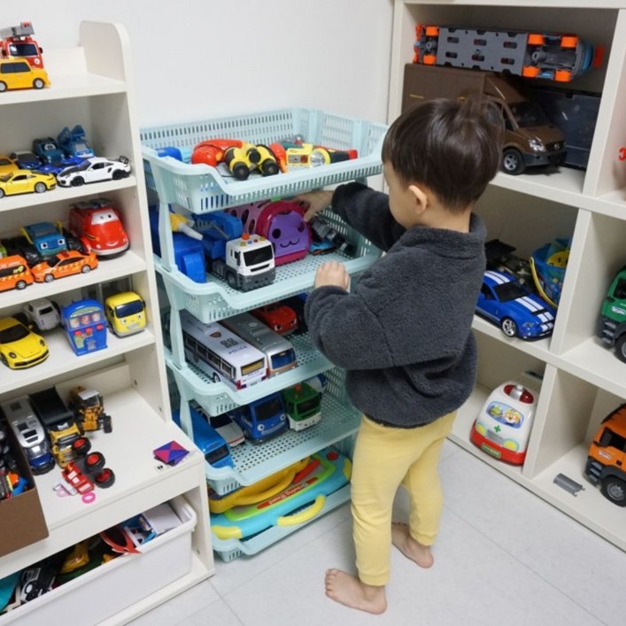 장난감 정리의 달인 쭈비1호 우리아이 정리정돈 습관 들이기 5단스카이블루, 스카이블루, 1개