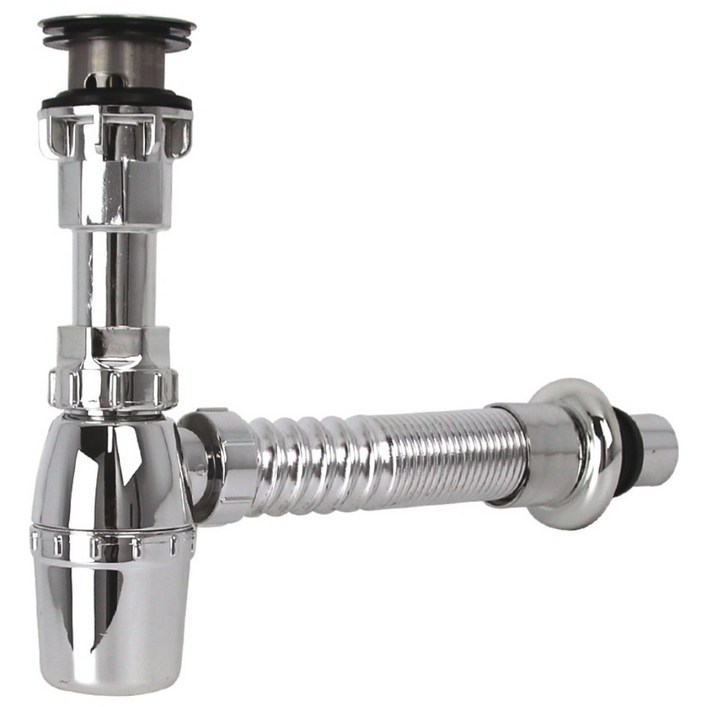 벽면 일체형 자동팝업 배수트랩 세면대부속 배수관, 1개