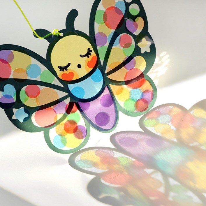 봄 만들기 나비연 썬캐쳐 5세트 만들기 키트 초등미술 봄환경수업 체험부스 만들기활동 연만들기, 1개, 썬캐쳐 나비연 만들기5세트