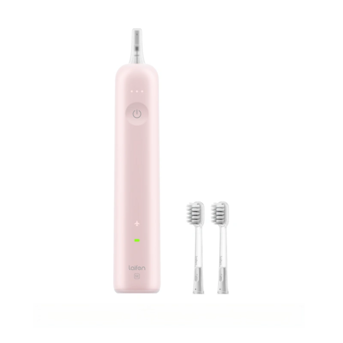 라이펀 Laifen 음파 전동칫솔 SE 휴대용 좌우 회전 웨이브 스윙 IP68방수 칫솔모 2개 칫솔모 전용 케이스, 1세트, 핑크, SE