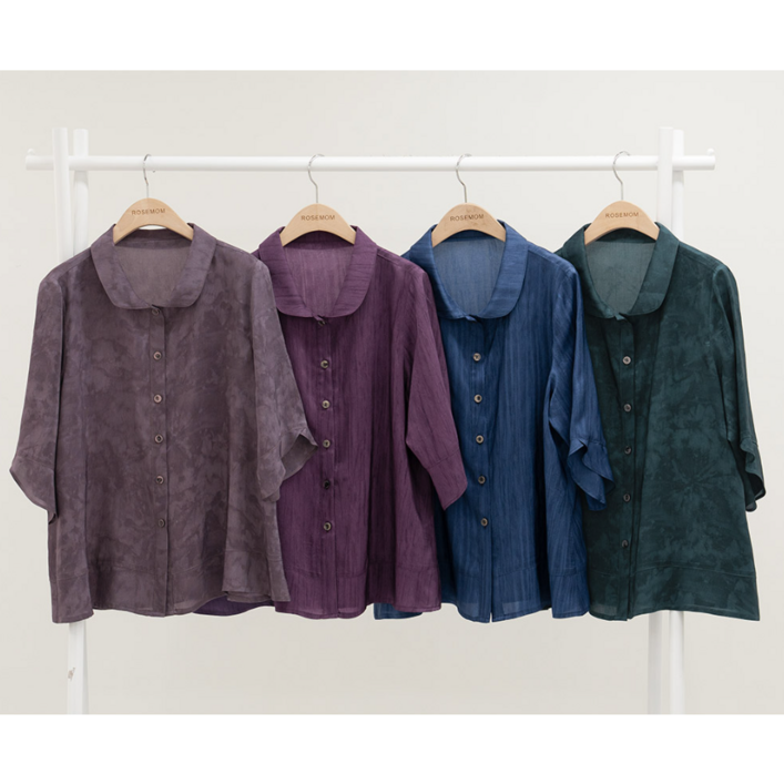 로즈맘 진화카라풍기인견블라우스