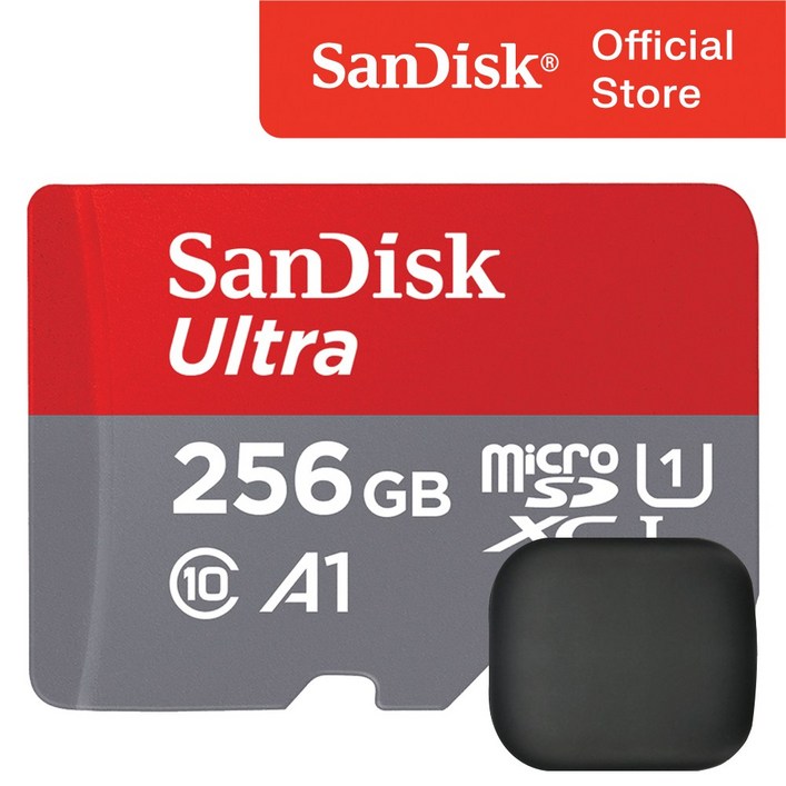 샌디스크 울트라 A1 마이크로 SD 카드  메모리 보관 케이스, 256GB