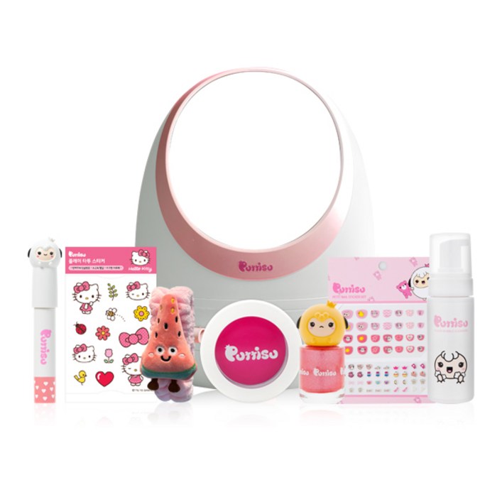 어린이화장품 크리스마스 뿌띠슈 공주님 보관함 선물 메이크업 세트, 1개