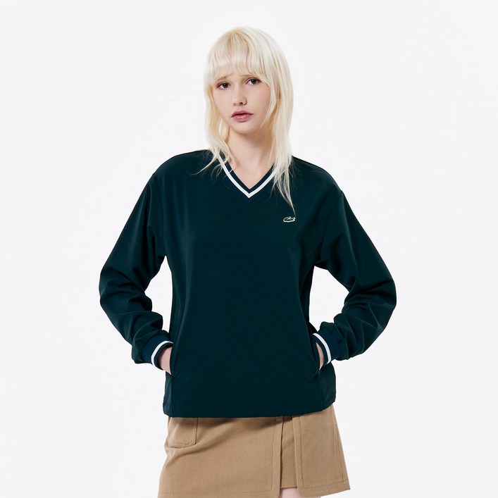 라코스테 공식 여성 우븐 스웻 셔츠 SF901E55N YZP