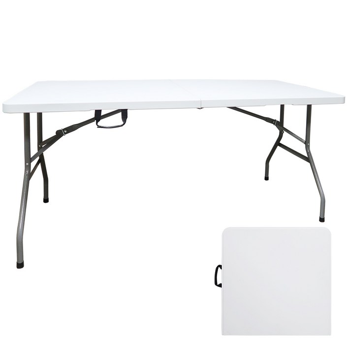 포네라 브로몰딩 듀라 접이식 테이블 야외 행사 캠핑용 아웃도어 식탁 1800, 화이트
