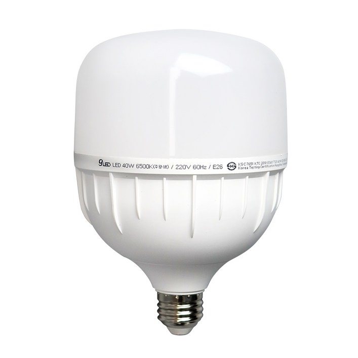 블링 GS LED 전구 삼파장 램프 크림벌브 보안등 공장등 고와트, 40W(E26), 1개
