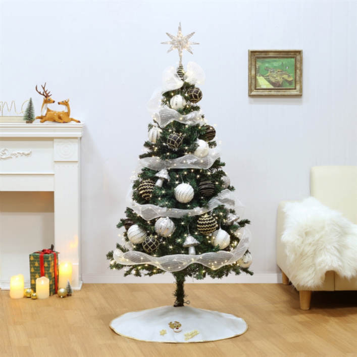 도토로 150cm 블랙엔젤 풍성한 스카치 트리 풀세트전구포함, 상세 설명 참조