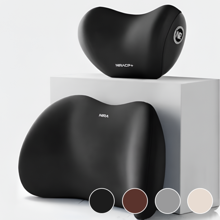 크루즈핏 차량용 쿠션 세트 메모리폼 목베개  허리쿠션 세트 자동차 목쿠션 등쿠션