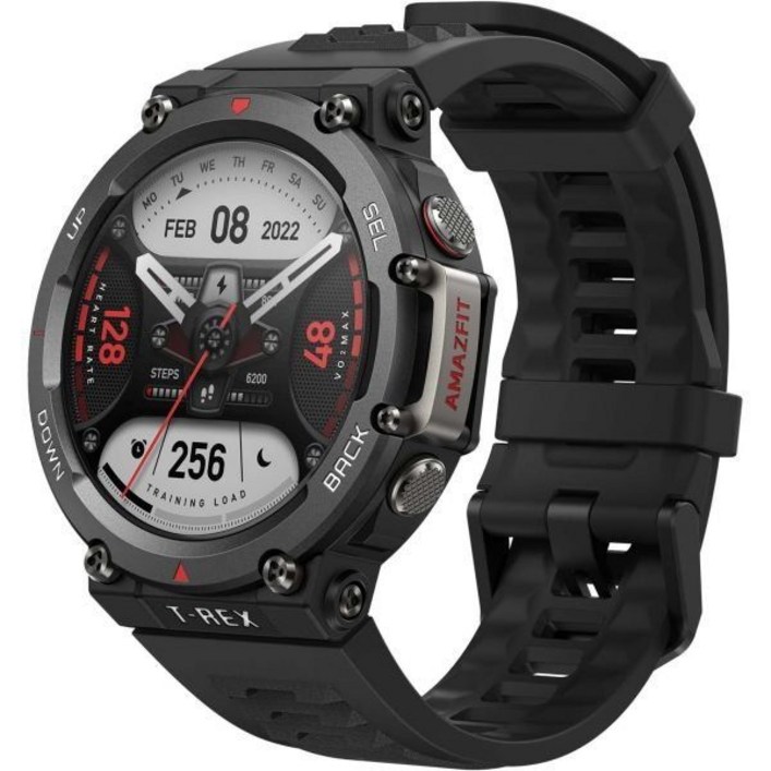 어메이즈핏 티렉스 Amazfit TRex 2 남자 스마트워치 듀얼밴드 6 위성 위치확인 초저온 작동 야외 GPS 밀리터리 실시간 내비게이션 블랙