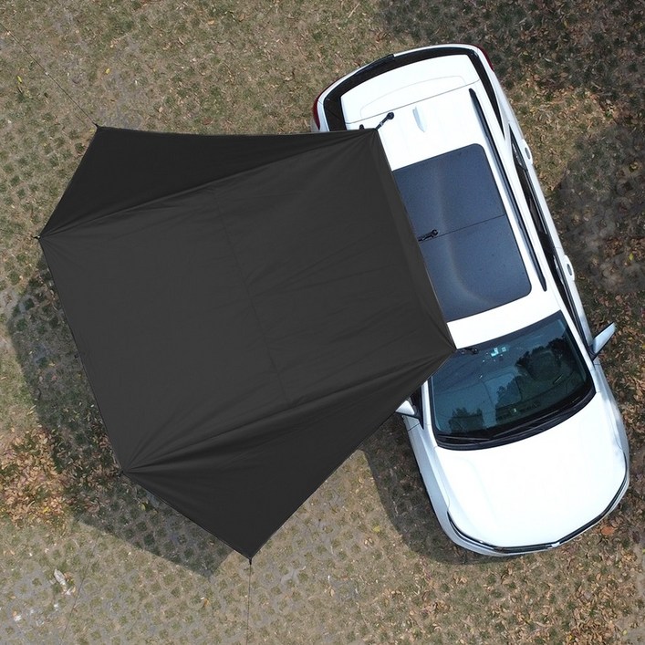 Hide Walker 박쥐 모양 블랙 코팅 SUV 차량용 타프 그늘막 흡입 컵이 있는 천막 야외 방수 캠핑용 자동차 어닝 사용