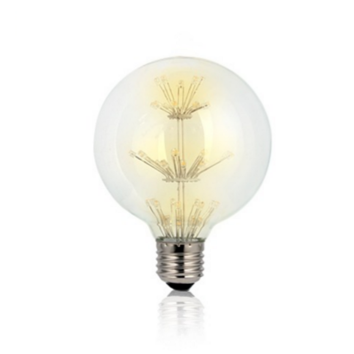 포커스 LED 디자인램프 눈꽃 엘디자인 G95 전구 은하수 인테리어전구 에디슨, 10개, 전구색