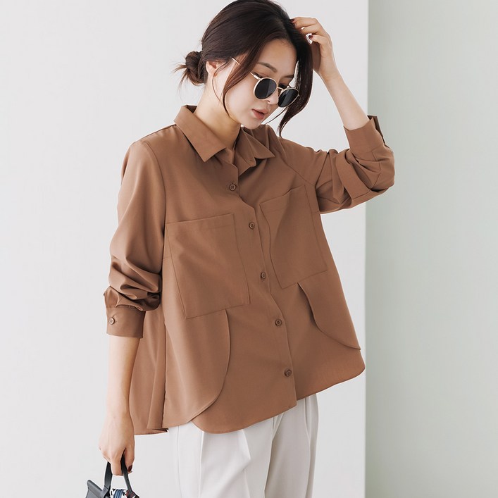 M1270 유니크 절개 셔츠 블라우스