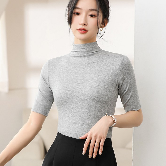 솔리드 모달  폴라 반팔목티 반목티  SH279