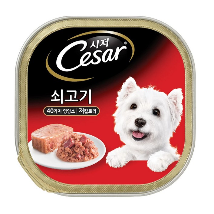 시저 반려견 주식캔 쇠고기, 소, 100g, 24개