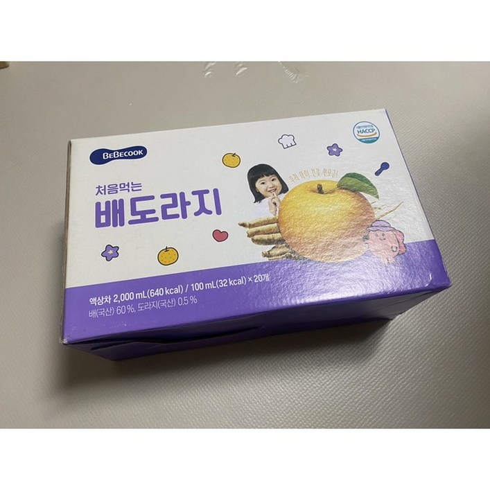 베베쿡 처음 먹는 배도라지 유아 음료