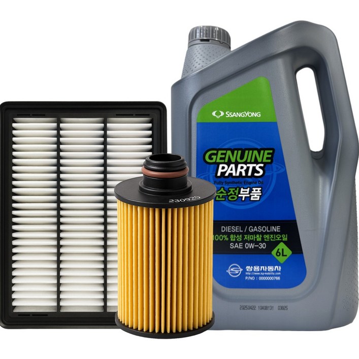 올뉴렉스턴 유로6B 디젤 KGM 순정 엔진오일세트 6L