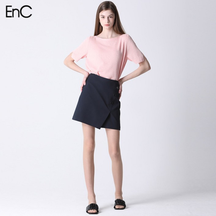 EnC 클러치 버튼 포인트 미니스커트 택가격189000원