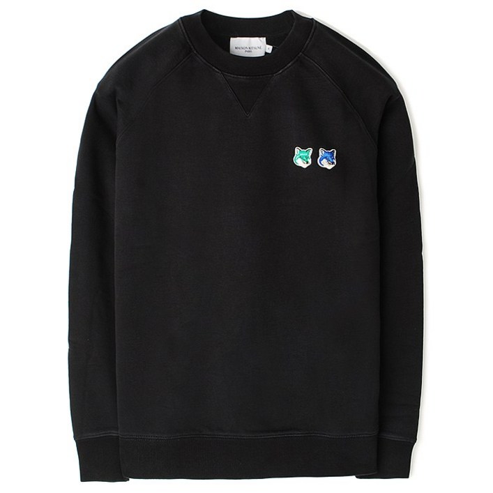 23SS 메종키츠네 더블폭스 맨투맨 블랙 KM00303KM0001