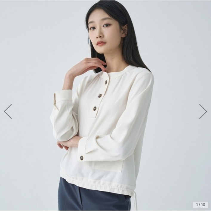 지센 DP01 밴드넥 블루종 블라우스  LFWSO291