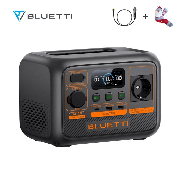 BLUETTI 블루에티 AC2P 파워뱅크 300W 230.4Wh 고속충전 휴대용 보조배터리 올인원인산철 캠핑낚시용 앱 컨트롤 UPS기능NAS용 파워리프팅기능 차량용충전케이블증정, AC2P BLUETTI 블루에티 AC2P 파워뱅크 300W 230.4Wh 고속충전 휴대용 보조배터리 올인원인산철 캠핑낚시용 앱 컨트롤 UPS기능NAS용 파워리프팅기능 차량용충전케이블증정, AC2P