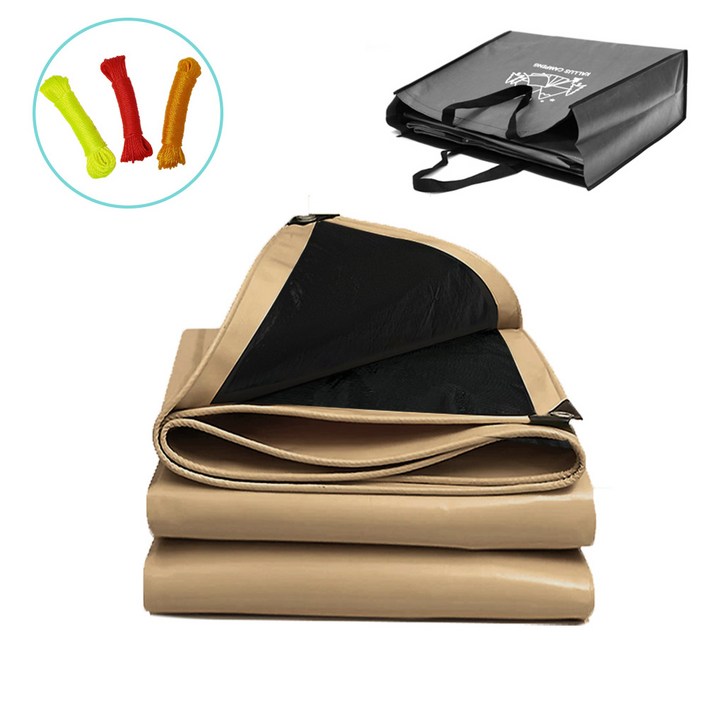 칼루스 다용도 방수포 베이지 1mx2m 타포린 그라운드시트 캠핑천막