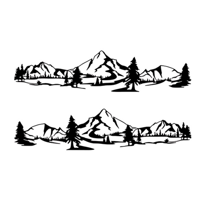 카라반 캠핑카 포인트 차꾸미기 스티커, 1개