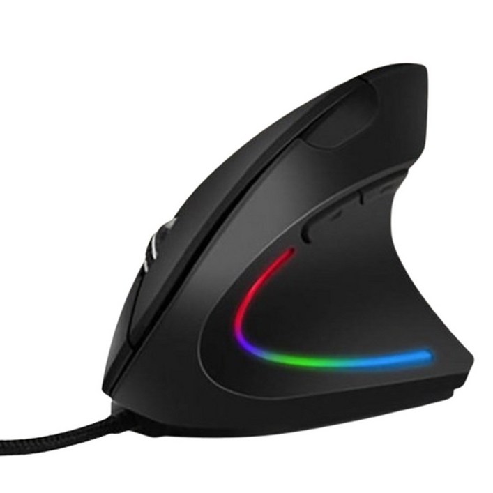 빠른반응속도 유선 버티컬마우스 컴퓨터 노트북 사무용 업무용  3,200DPI USB포트 인체공학디자인 손목보호 손목터널증후군 웹디 그래픽디자인 오른손용