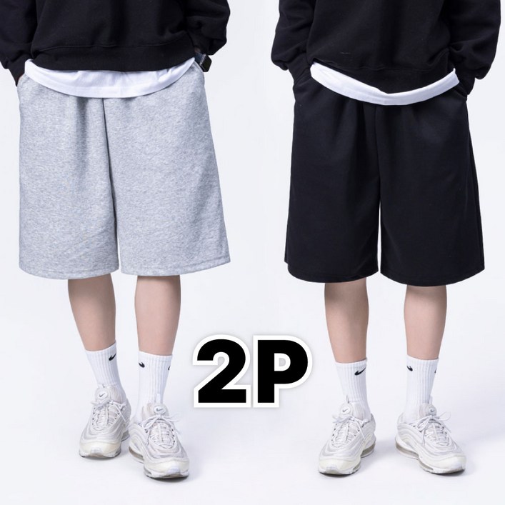 1+1 버닝몬스터 와이드 6부 버뮤다팬츠 반바지