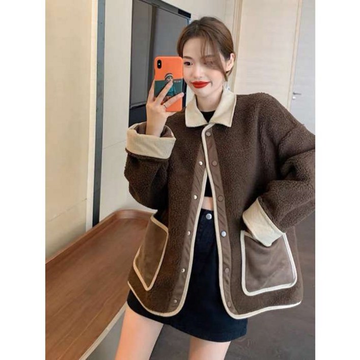 와이투 무스탕코트 양털 리버시블 자켓 하프 따뜻한 스웨이드 뽀글이 램스울