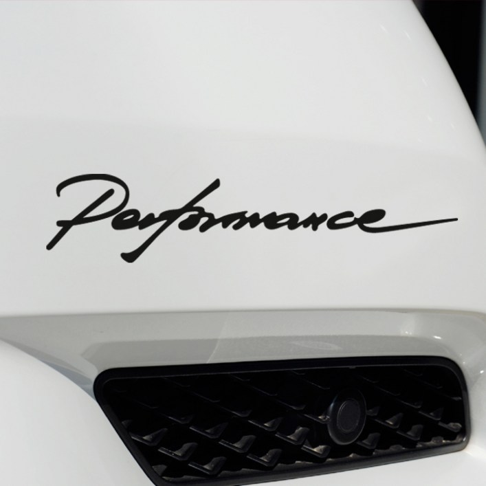 퍼포먼스 필기체 레터링스티커 튜닝카 포인트데칼, 1개, 라지x검정