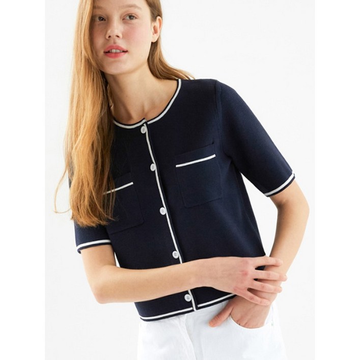올리브데올리브 배색 라인 포켓 가디건 D NAVY OH3XD5150 올리브데올리브 배색 라인 포켓 가디건 D NAVY OH3XD5150