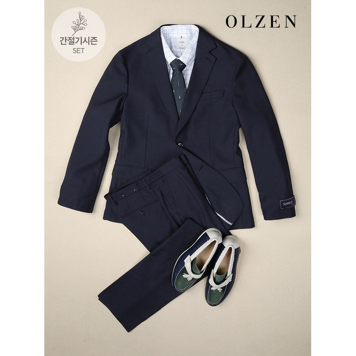 올젠 스탠다드핏 수퍼플렉스 네이비 셋업수트 ZOD1KG1311ZOD1PP1311NV