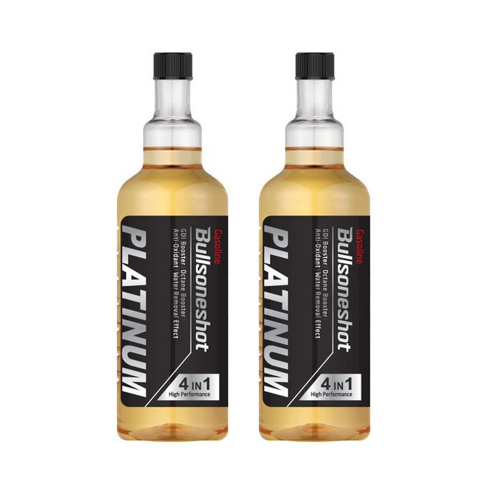 엔진첨가제 불스원샷 플래티넘 4in1 휘발유전용 500ml X 2통, 2개