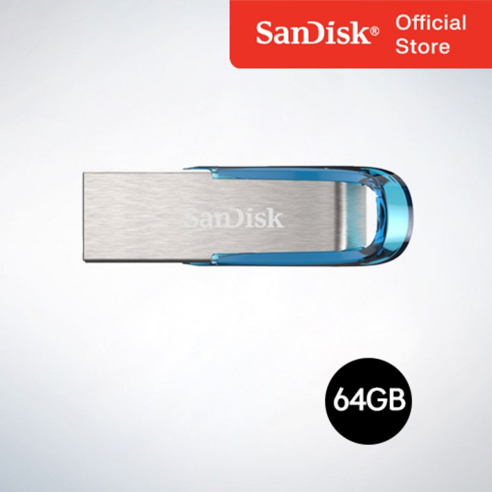 샌디스크 USB 메모리 Ultra Flair 울트라 플레어 USB 3.0 CZ73 64GB 트로피칼블루