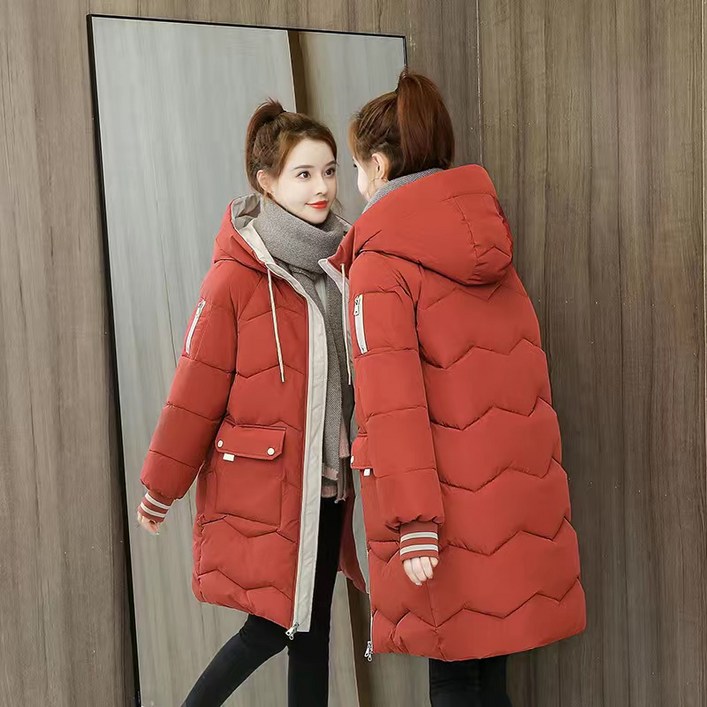 여성롱패딩 경량패딩 여성바람막이 후드 지퍼 오버사이즈 오버핏