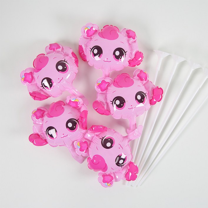 캐릭터 미니풍선 5P, 5개, 티니핑 하츄핑