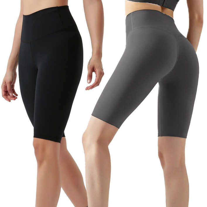 아모르주 더데일리 5부 레깅스 반바지 바이커팬츠 요가 헬스 바지 2개세트