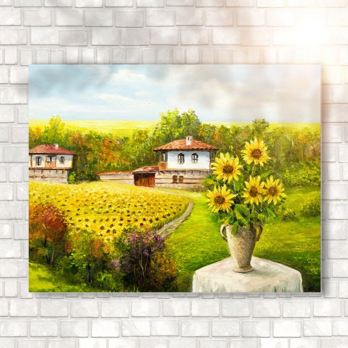 엘티에프티 해바라기그림 액자 캔버스 시골길 돈들어오는그림 풍수액자 집들이선물 개업선물 인테리어액자 엘티에프티 해바라기그림 액자 캔버스 시골길 돈들어오는그림 풍수액자 집들이선물 개업선물 인테리어액자
