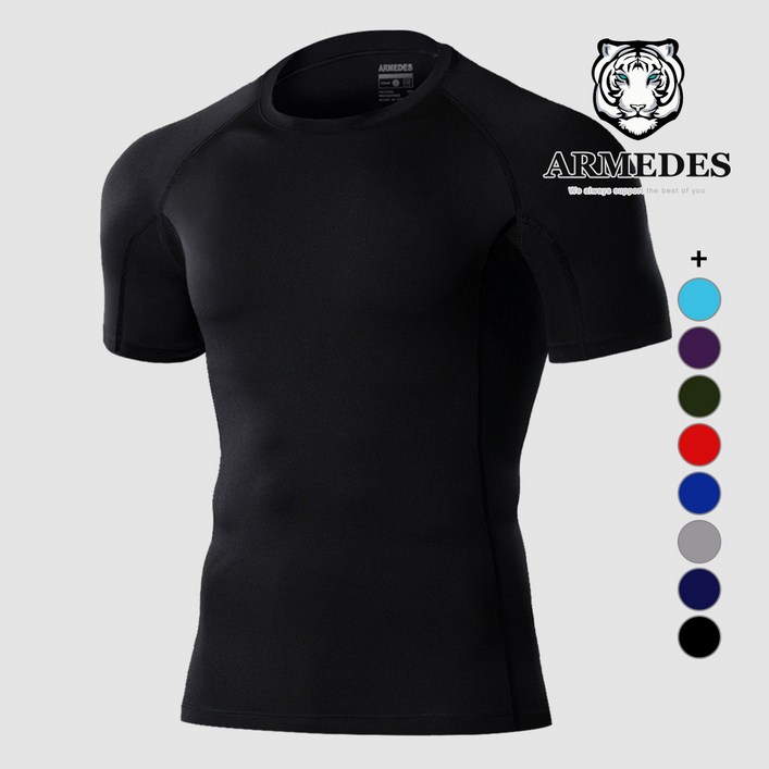 아르메데스 남성용 사계절 언더레이어 반팔 상의 AR65