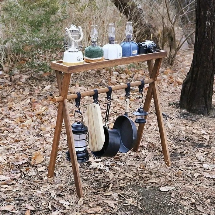 JM&SU 캠핑 우드 행어 원목 인디언행어 감성캠핑행어 3종색상