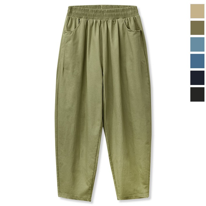 배기 벌룬 스판 밴딩 9부 팬츠 LC136