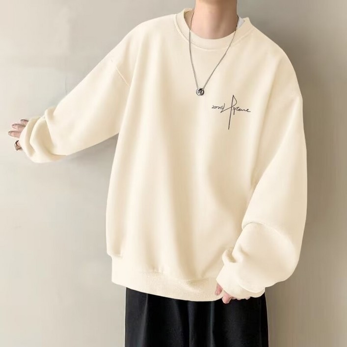 파스텔 라운드넥 스웨트셔츠 봄가을 캐주얼 심플 루즈 맨투맨