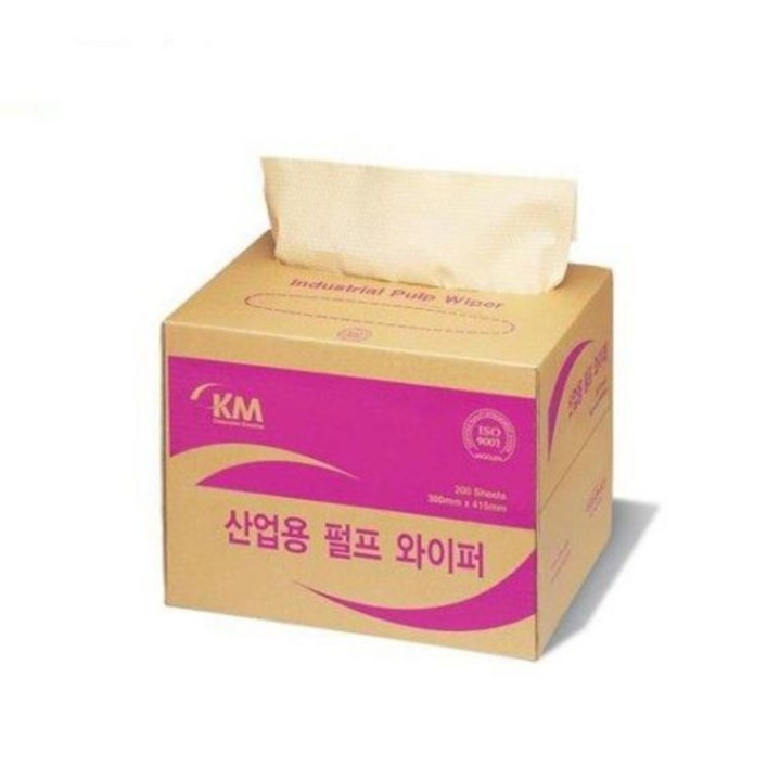 와이퍼 특수엠보싱처리 펄프 산업소모품 걸레공업용 산업용 보루 200매 종이 티슈 기름닦는