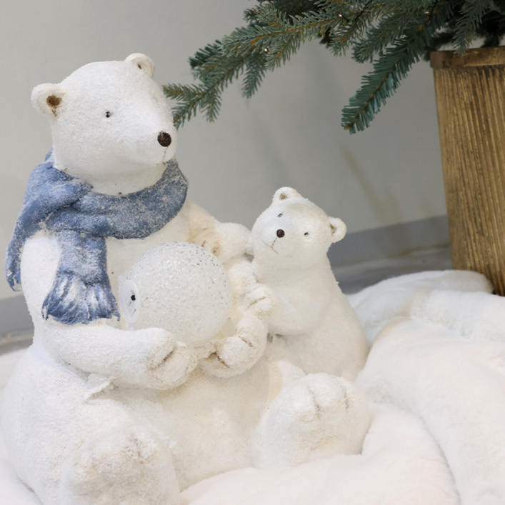 크리스마스 소품 북극곰 인형 트리 장식 인테리어 꾸미기 성탄절, 아기곰+엄마곰
